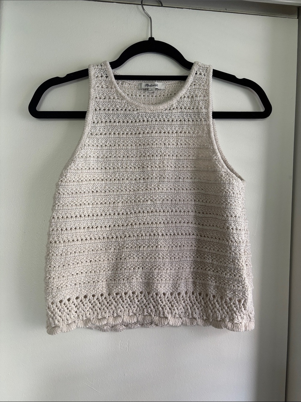 Madewell Cream Crochet Tank Top - Picture 3 of 5